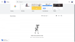 buat website melalui sites google