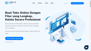 buat website toko pakai Jubelio store