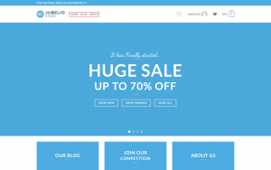 desain laman utama website toko online
